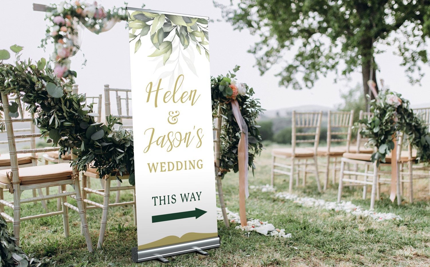 wedding roller banner