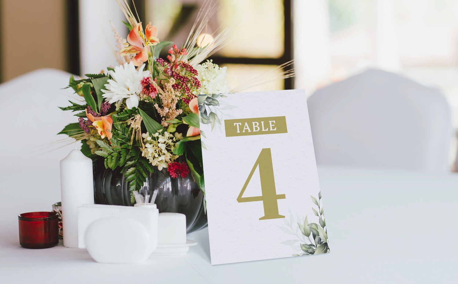 Wedding table name and numbers