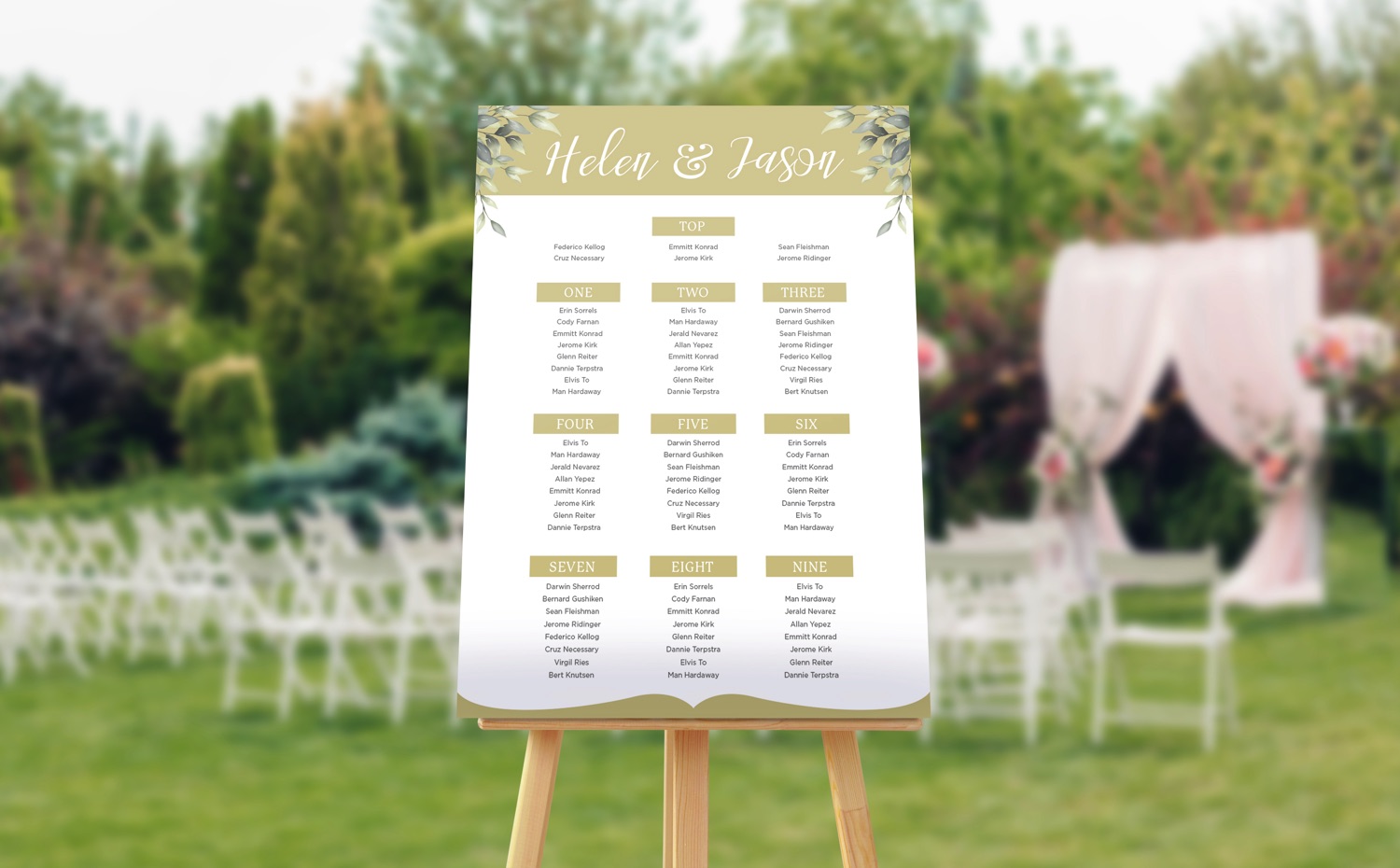 wedding seating plans