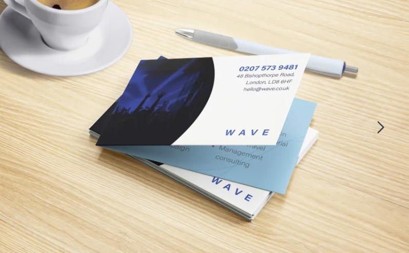 folded business cards